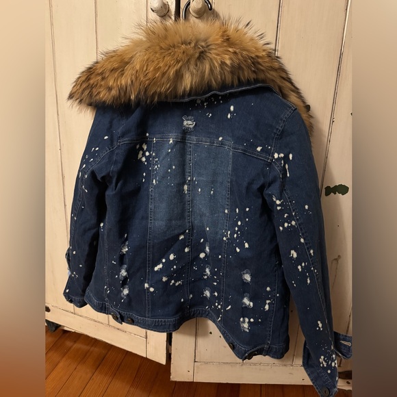 NBW Women's fur lined denim jacket - Picture 5 of 7